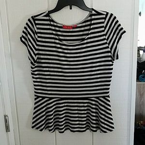 Elle Striped Peplum Top